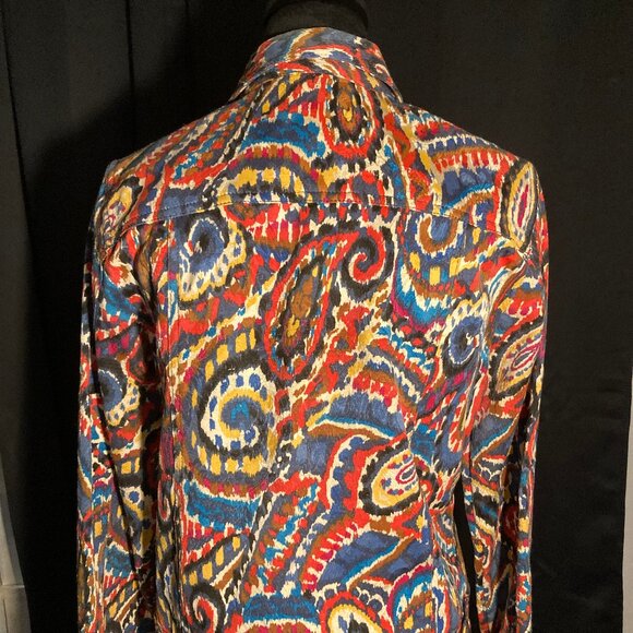 Ruby Rd Colorful Paisley Button Front Jacket - Picture 3 of 5